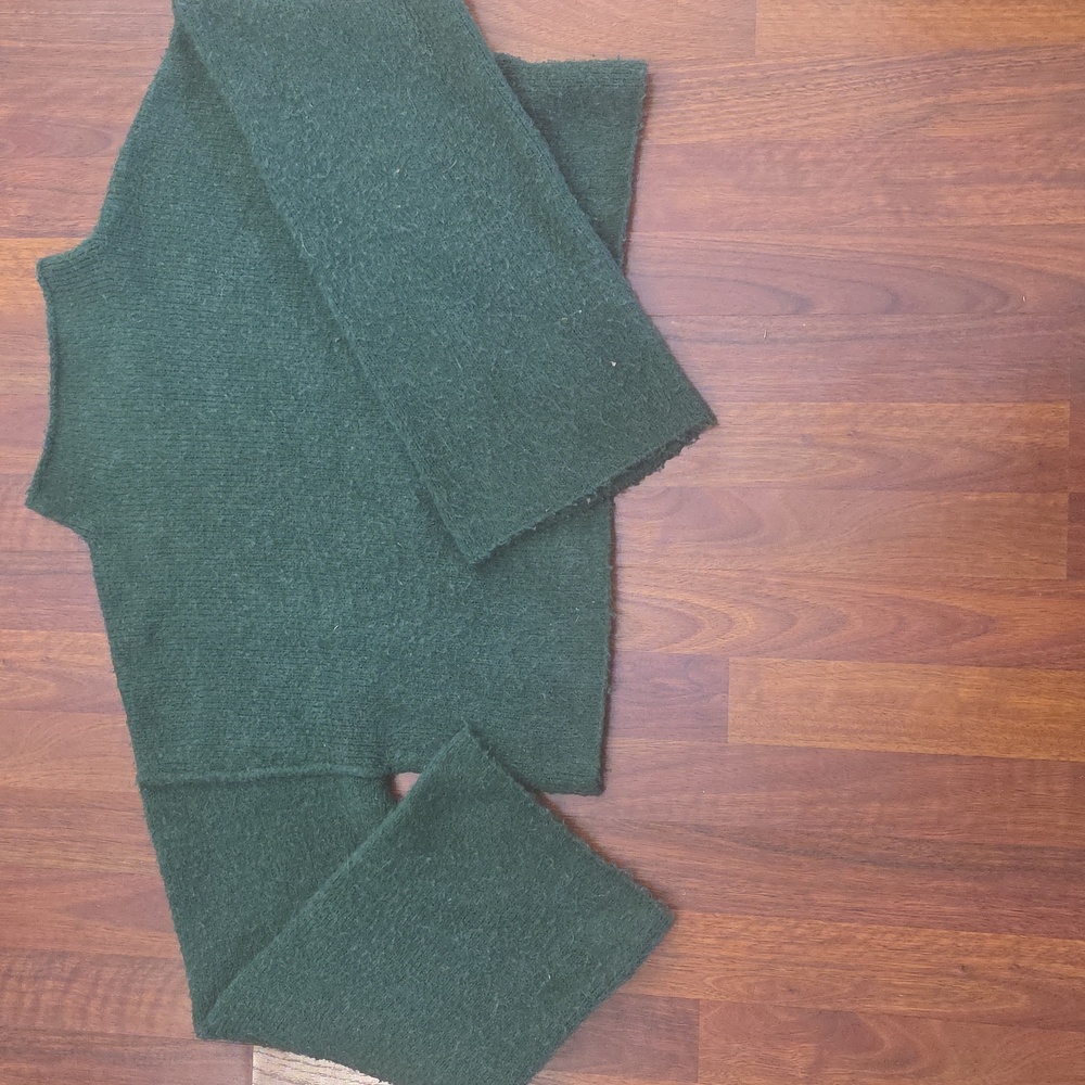 Free People Green Turtleneck Sweater